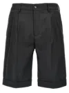 Barena Venezia Barena 'scandola Tropical' Bermuda Shorts In Black