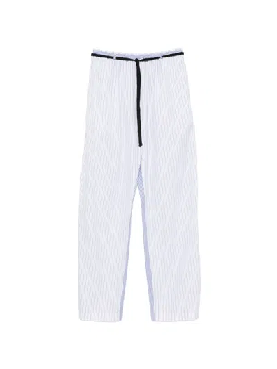 Barena Venezia Serata Vertical-stripe Drawstring Trousers In Blue