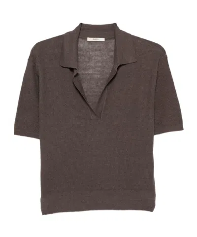 Barena Venezia Short-sleeved Knitted Shirt In Black