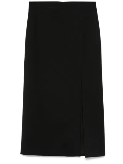 Barena Venezia Side-slit Pencil Skirt In Black