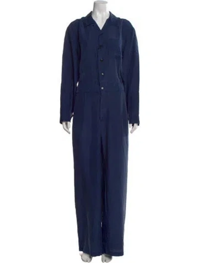 Pre-owned Barena Venezia Silk Jumpsuit W/ Tags In Blue