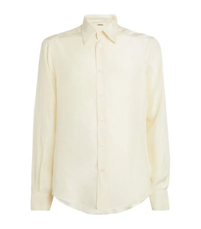 Barena Venezia Silk Long-sleeve Shirt In White