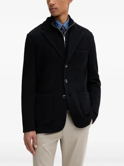 Barena Venezia Single-breasted Knitted Blazer In Black