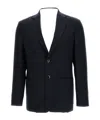 Barena Venezia Tailored Wool Blend Barena Jacket With Classic Notch Lapel In Blue