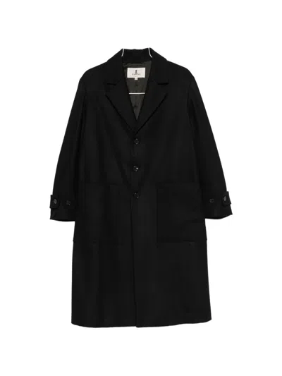 Barena Venezia Single-breasted Coat With Pointed Lapels In Black