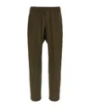 Barena Venezia Straight Leg Elastic Waistband Pants With Back Pockets In Brown