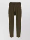 Barena Venezia Straight Leg Elastic Waistband Pants With Back Pockets In Green