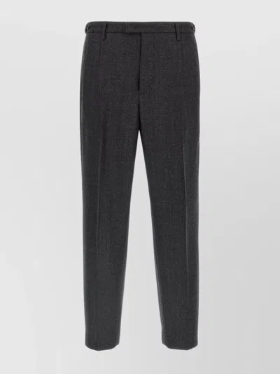 Barena Venezia Straight Leg Trousers With Back Pockets And Belt Loops In Gray