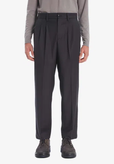Barena Venezia Straight-leg Wool Trousers In Black