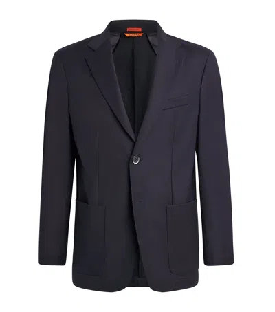 Barena Venezia Stretch-virgin Wool Blazer In Blue