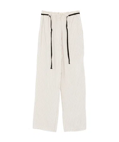 Barena Venezia Pestrin Sbrissa Striped Tie-waist Trousers In Neutral