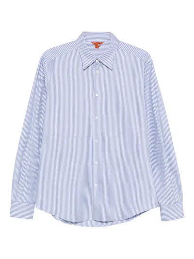 Barena Venezia Striped Long-sleeved Shirt In Blue