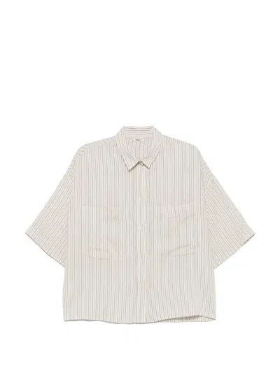 Barena Venezia Striped Pocket Shirt In White