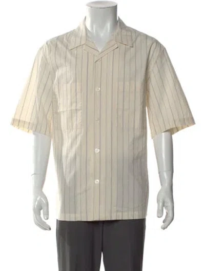 Pre-owned Barena Venezia Striped Short Sleeve Shirt W/ Tags In Neutral