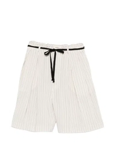 Barena Venezia Striped-pattern Tailored Shorts In Neutral