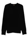 Barena Venezia Textured Crew-neck Sweater In Black