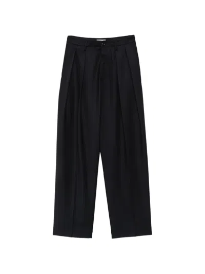 Barena Venezia Tommy Fan Pleated Trousers In Black