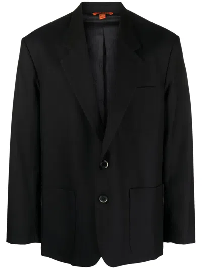 Barena Venezia Tonal-striped Single-breasted Wool Blazer In Blue