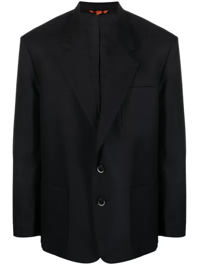 Barena Venezia Tonal-striped Single-breasted Wool Blazer In Blue