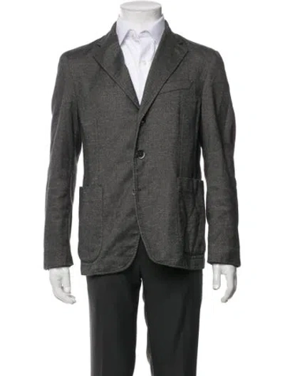 Pre-owned Barena Venezia Tweed Pattern Blazer In Green