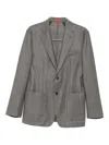 Barena Venezia Two-button Wool Blazer In Gray