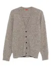 Barena Venezia V-neck Button Cardigan In Gray
