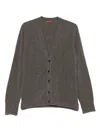 Barena Venezia V-neck Buttoned-up Cardigan In Brown