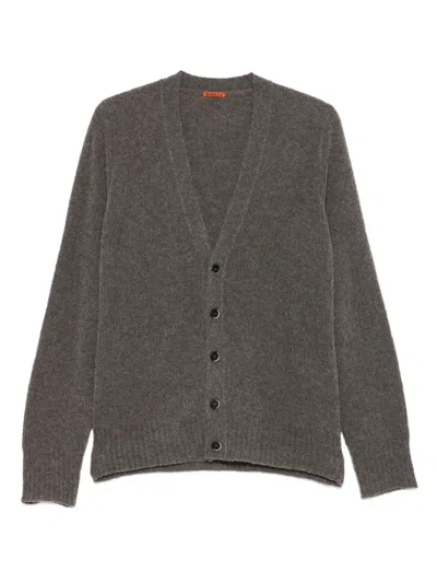 Barena Venezia V-neck Buttoned-up Cardigan In Brown