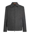 Barena Venezia Virgin Wool-blend Speckled Blouson Jacket In Gray