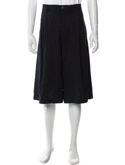 Pre-owned Barena Venezia Virgin Wool Flat Front Shorts W/ Tags In Blue