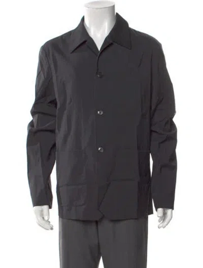 Pre-owned Barena Venezia Virgin Wool Long Sleeve Shirt W/ Tags In Black