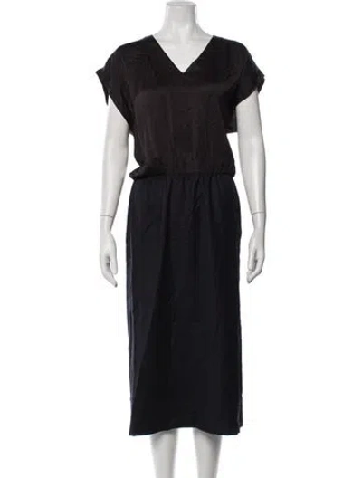 Pre-owned Barena Venezia Virgin Wool Midi Length Dress W/ Tags In Blue