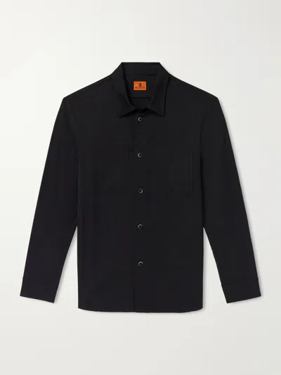 Barena Venezia Cedrone Button-up Chest-pocket Overshirt In Blue