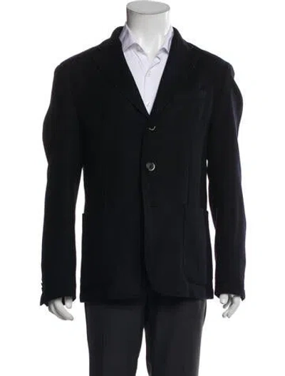 Pre-owned Barena Venezia Virgin Wool Peacoat In Black