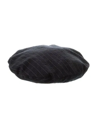 Pre-owned Barena Venezia Virgin Wool Pinstripe Cap W/tags In Blue