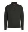 Barena Venezia Virgin Wool Quarter-zip Sweater In Gray