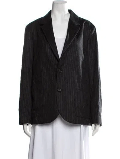 Pre-owned Barena Venezia Virgin Wool Striped Blazer W/ Tags In Brown