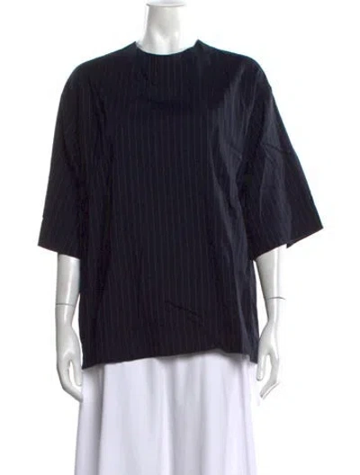 Pre-owned Barena Venezia Virgin Wool Striped Top W/ Tags In Blue