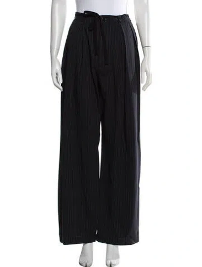 Pre-owned Barena Venezia Virgin Wool Wide Leg Pants In Black