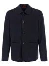 Barena Venezia Virgin Wool-blend Gabardine Overshirt In Black