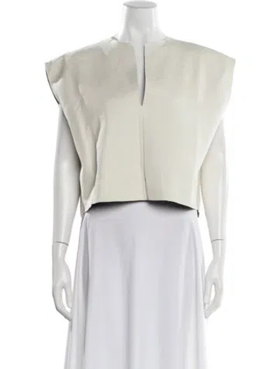 Pre-owned Barena Venezia V-neck Sleeveless Top W/ Tags In Neutral
