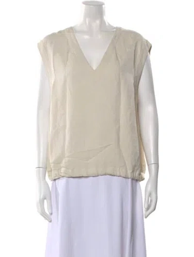 Pre-owned Barena Venezia V-neck Sleeveless Top W/ Tags In Neutral