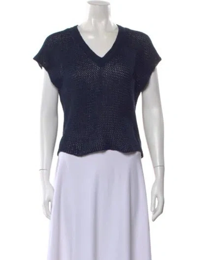 Pre-owned Barena Venezia V-neck Sweater W/ Tags In Blue