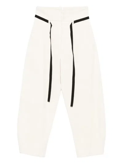 Barena Venezia Welt-pockets Belted Trousers In Neutral