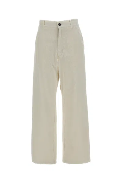 Barena Venezia White Ida Stretch Cotton Corduroy Trousers In Neutral