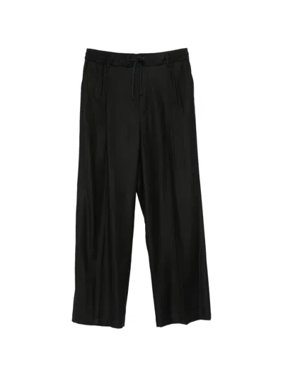 Barena Venezia Wide-leg Trousers With Drawstring Barena In Black