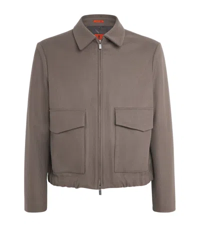 Barena Venezia Wool-blend Army Magan Jacket In Gray