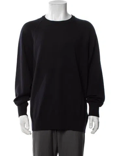 Pre-owned Barena Venezia Wool Crew Neck Pullover In Black