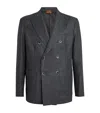 Barena Venezia Double Breasted Long Sleeve Blazer In Gray