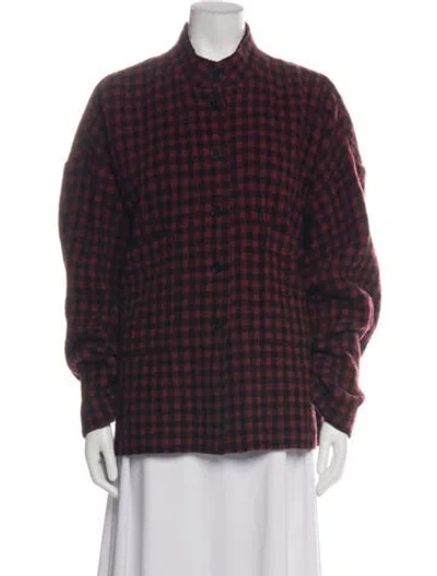 Pre-owned Barena Venezia Wool Plaid Print Jacket In Multicolor